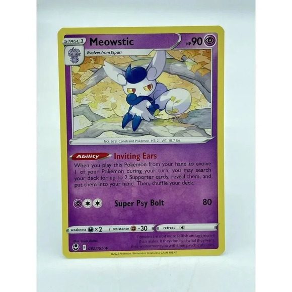 Meowstic 082/195 SWSH: Silver Tempest Non-Holo Pokémon TCG Mint‎ Unplayed - Picture 1 of 6
